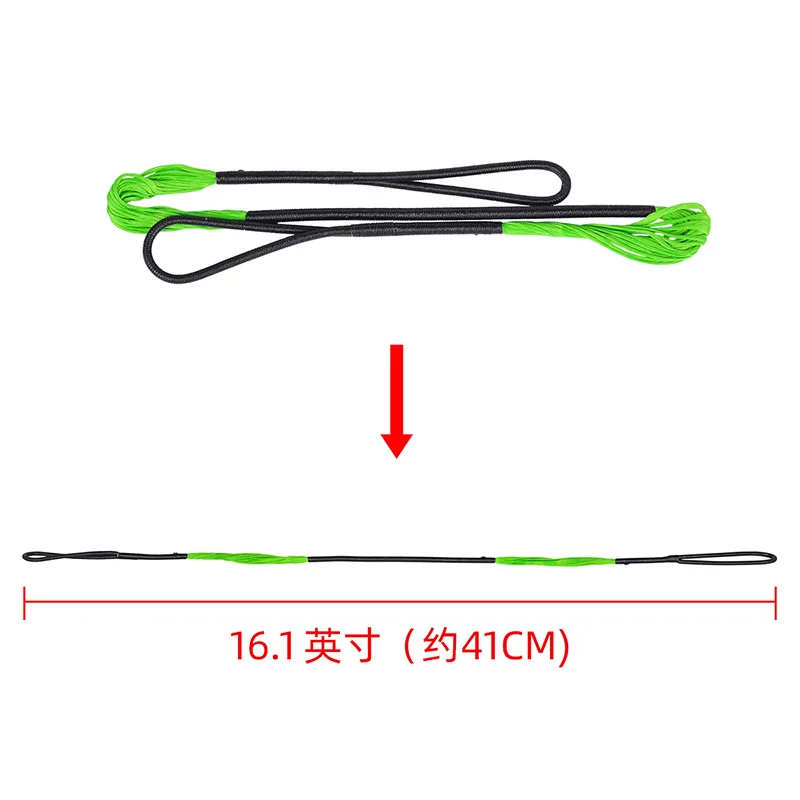 Cuerda de ballesta para tiro de caza, 16 pulgadas, 22 hebras