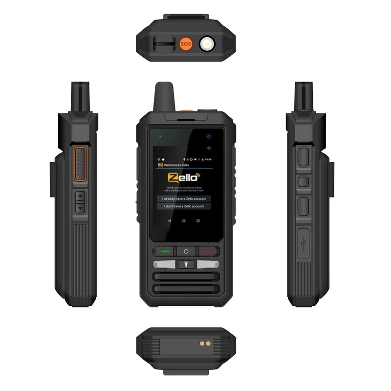 Dual Sim PTT POC Walkie Talkie IP68 Waterproof 4G Mobile Phone Zello Two Way Radio Ham Long Range 100KM