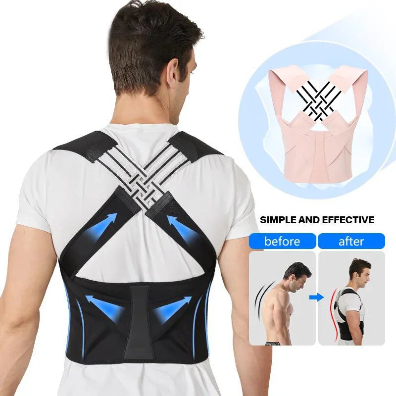 Adjustable Posture Corrector Back Support Belt Spine Alignment Waist Trainer for Men and Women Abdominal Waist Correction