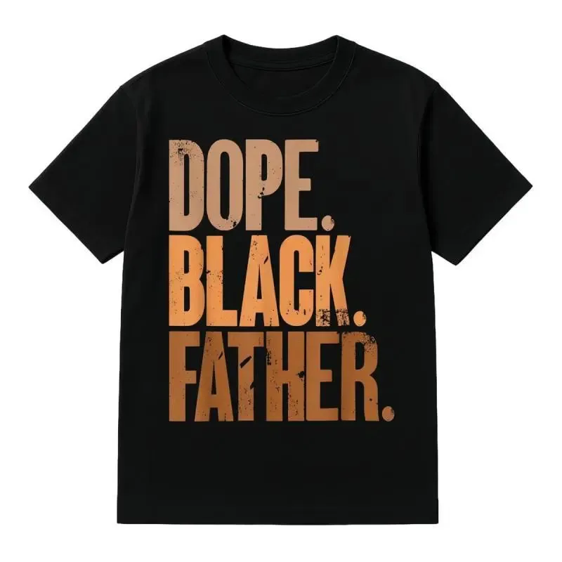 Father's Day Gift Recommendation: This Black T-Shirt Features a Round Neck Design and Short Sleeves, Making It Perfect for a Father's Day Gift.