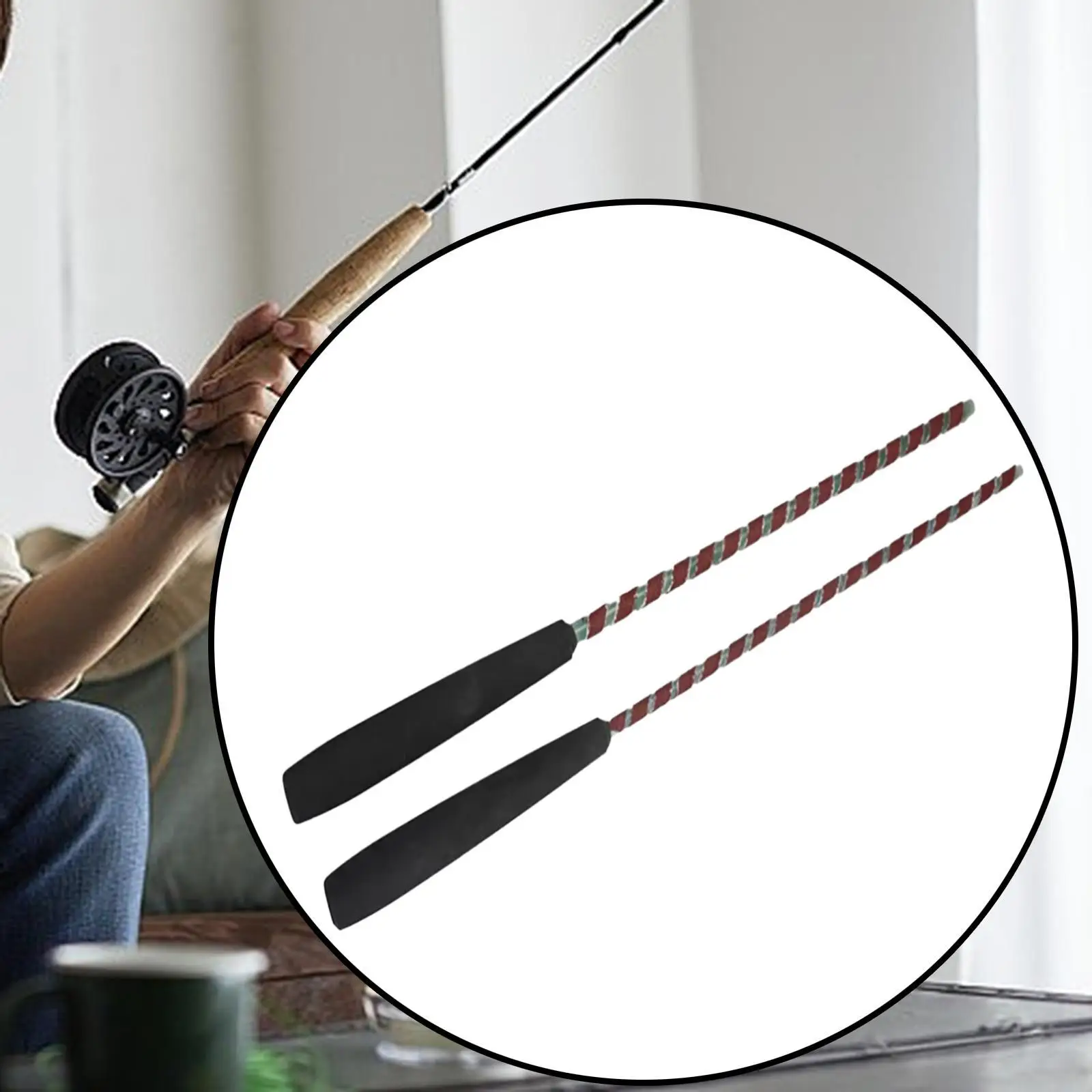 

2 Pieces DIY Fishing Rod Building Tools for Cork Repairing Accessories