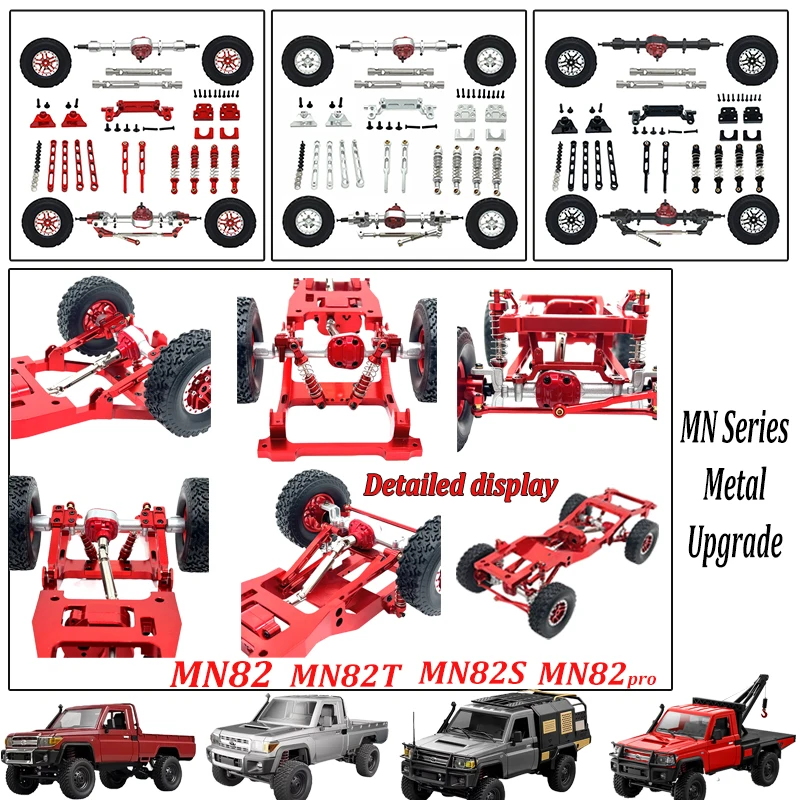 

Metal Upgrade Kit for NM82T, MN82S, MN82, MN82Pro 1:12 Scale Metal Upgrade Large Kit Package RC Car Parts Large Kit Package