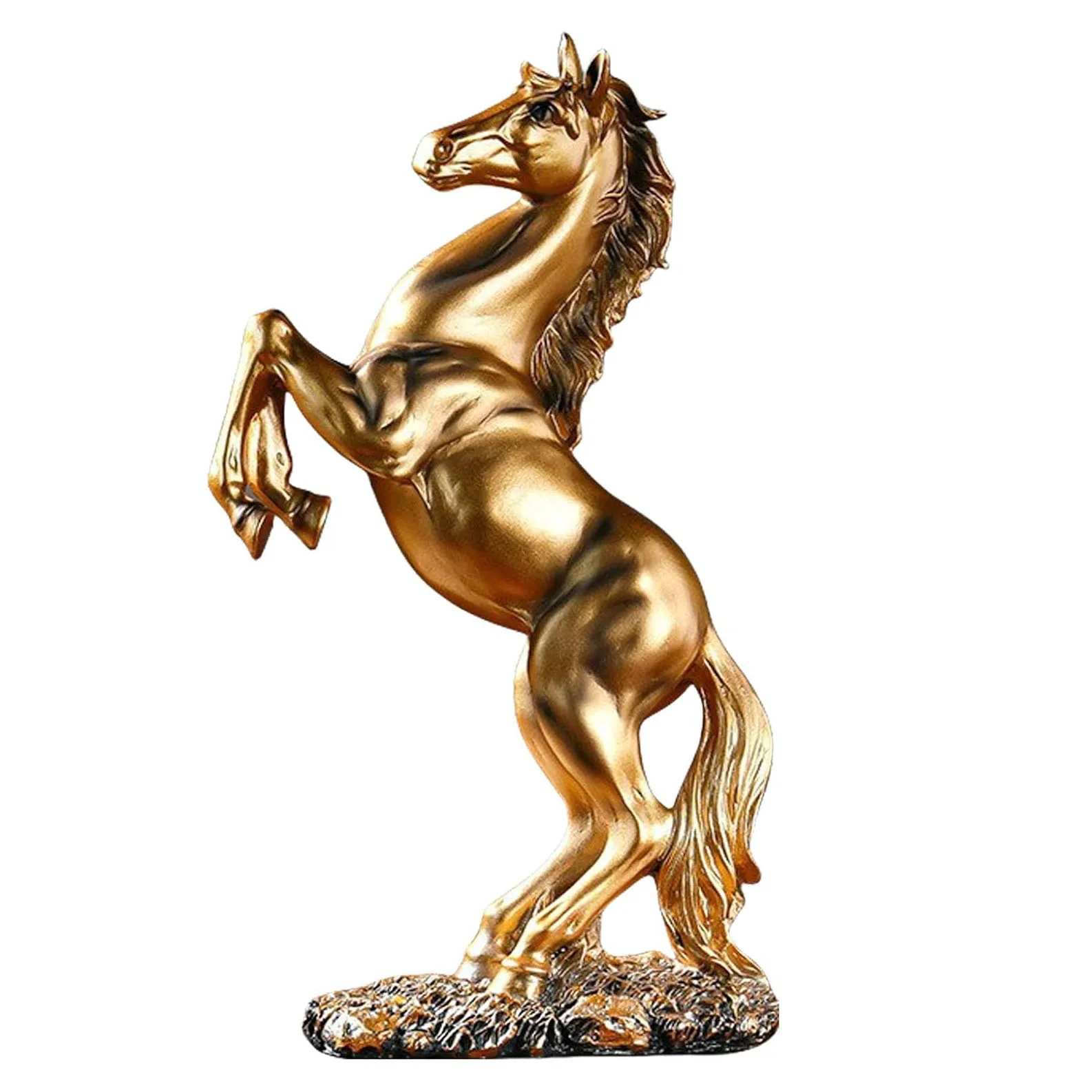 12inches Standing Horse Resin Statue Horse Art Figurine Decorative Home Office Decor Ornaments for For Horse Rider Gift