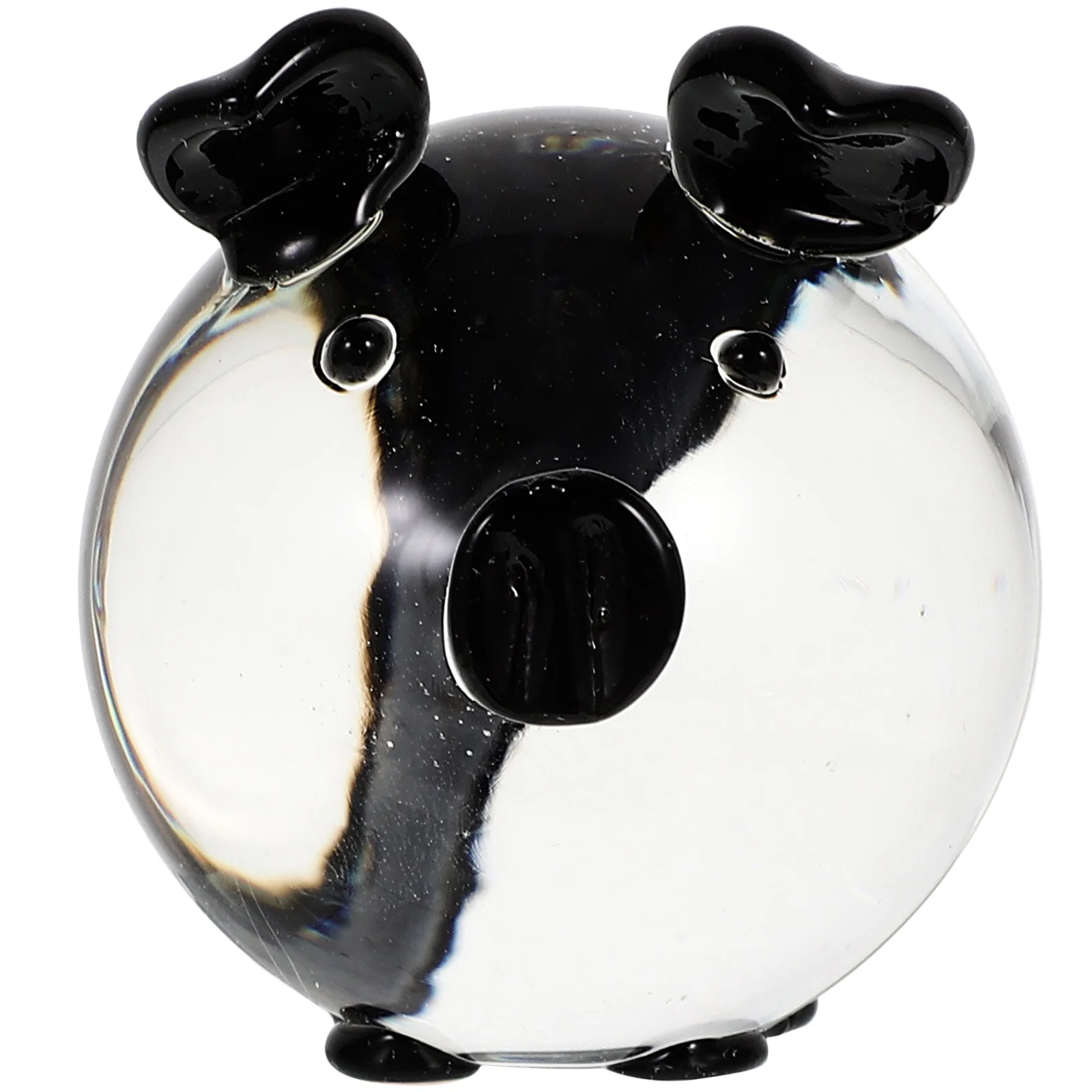

Crystal Glass Pig Animal Ornament Smooth Surface Desktop Decoration Home Accent Glass Animal Craft Desktop Ornament