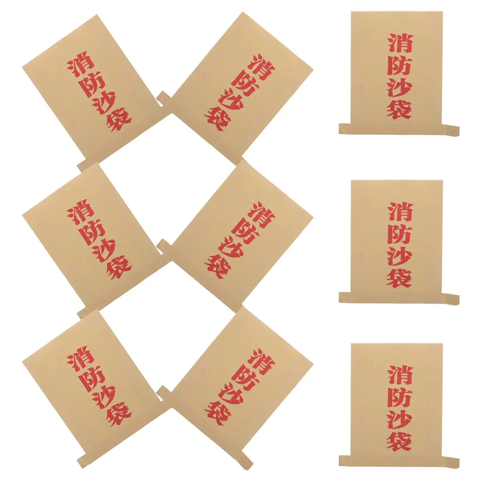

10pcs Kraft Paper Bags Heavy Duty Sand Bags For Flooding Fertilizer Storage Rice Food Agricultural Products Waterproof Sealing