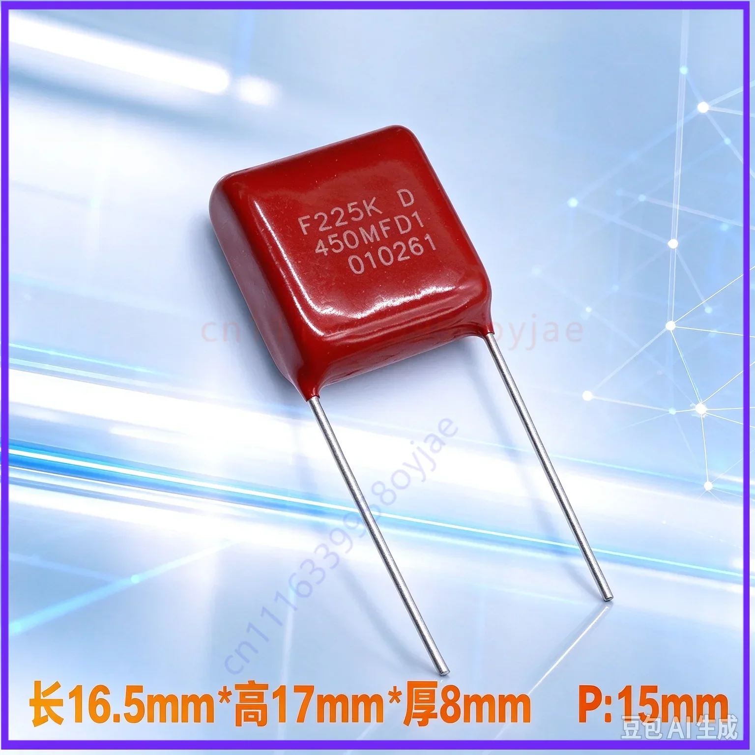 Genuine Import SCC F CBB 225 2.2uf 2u2 450v 400v Copper Lead for High Frequency Film Capacitor Replace Farad  100pcs