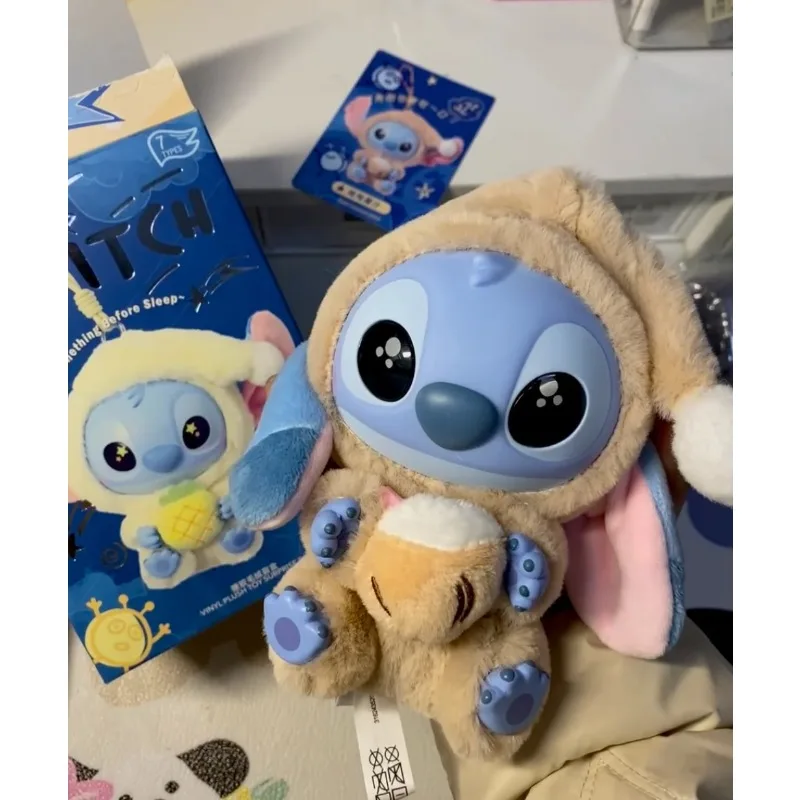 Disney pretty design Stitch Eat Some Thing Before Sleep Series Blind Box Plush Toy Doll Pendant Toy keychain