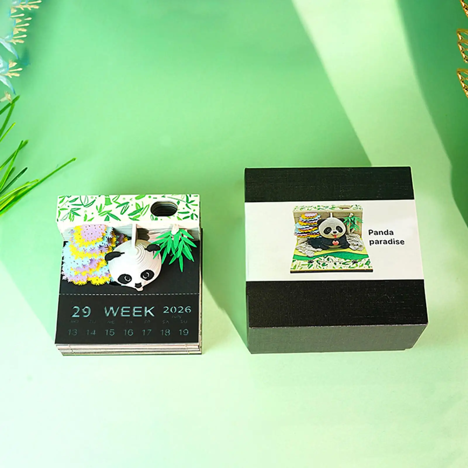 

3D Calendar 2026 Panda Design Notepad Cute Paper Sculpture Calendar For School Classroom Home Teacher Commute Christmas Holiday