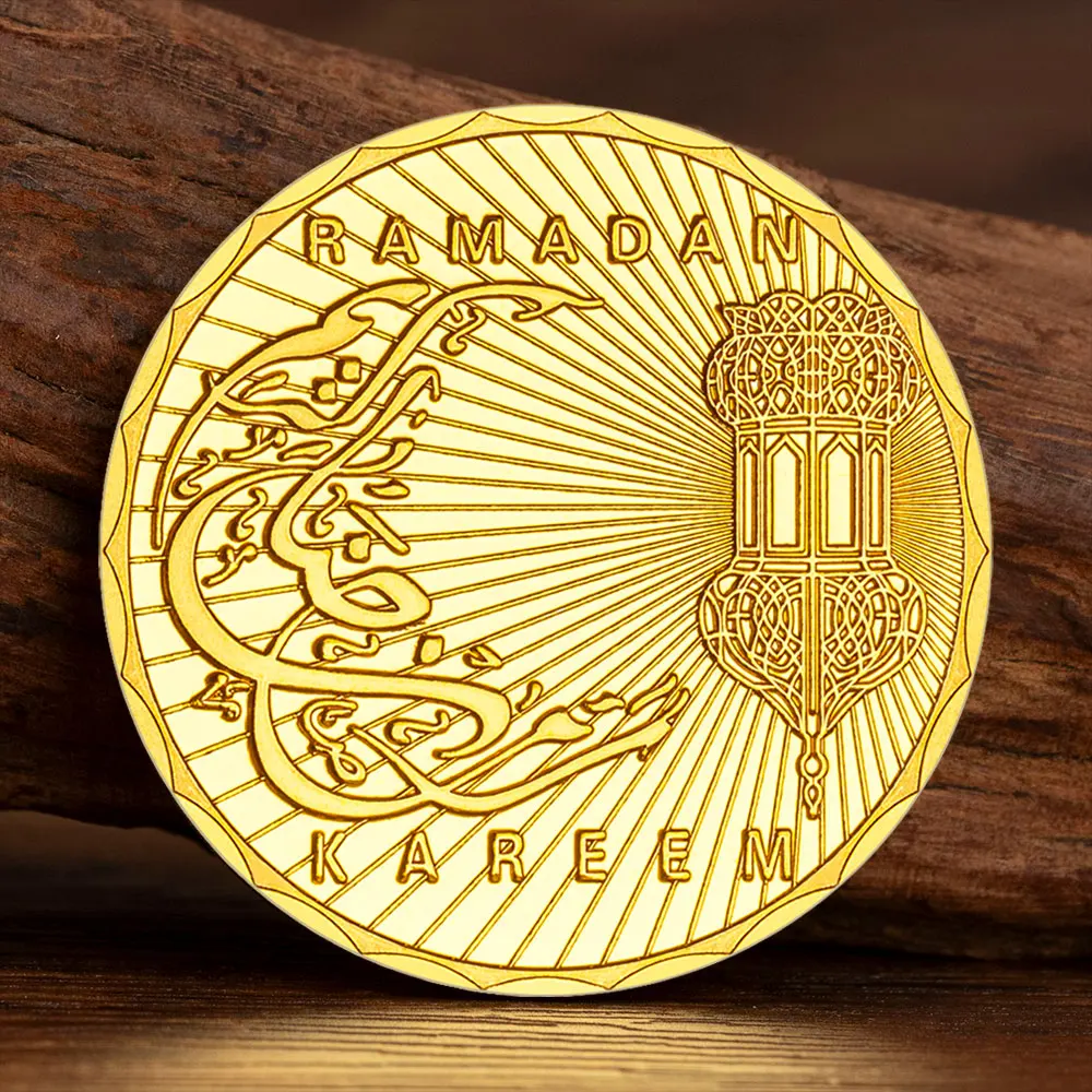 Mohammedanism Ramadan Kareem Collection Gifts Souvenir Coin Islam Golden Plated Commemorative Coins