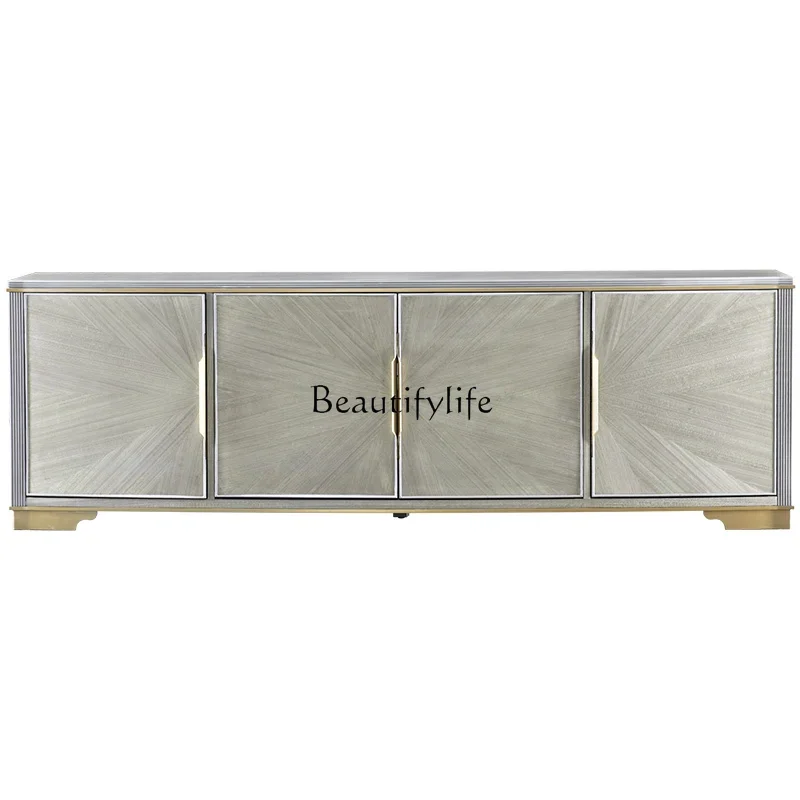 

ls 27 American light luxury solid wood TV cabinet post-modern bedroom storage video locker