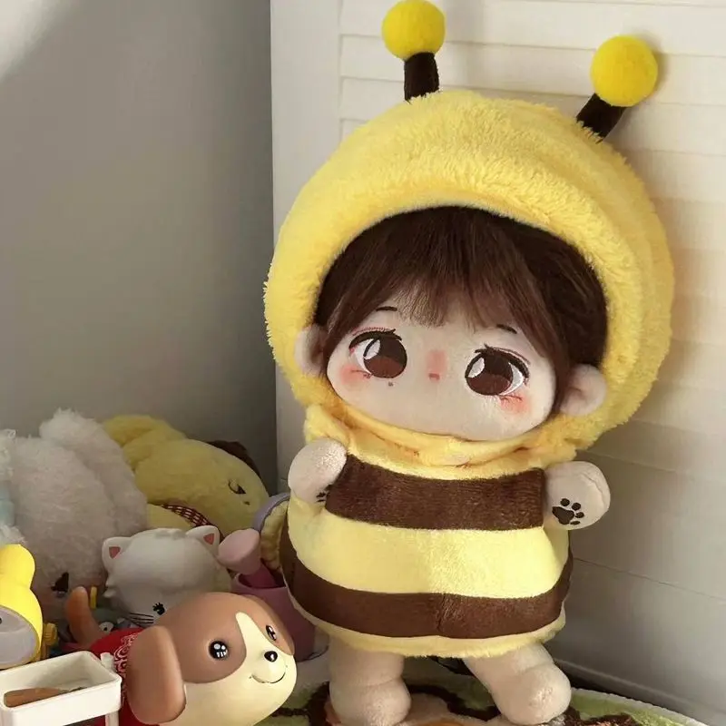 No Attribute Doll 20cm Idol Cotton Doll Cute Changing Clothes And Hat Set Clothes Diy Collection Gift Bee Cute Dress Up Doll