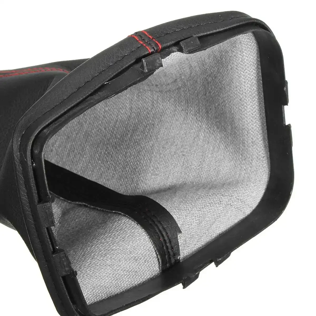 

Black PU Leather Car Auto Gearshift Lever Gaiter Dust Cover Red Stitching For VW GOLF MK4 1997-2006 BORA for Jetta 1998-2005