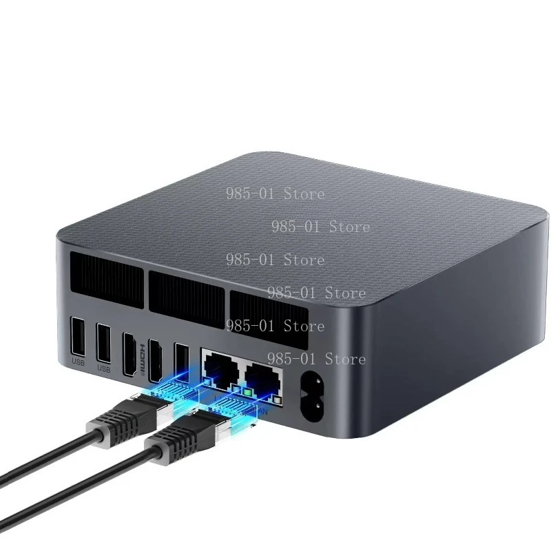 Dual HDMI & dual network ports ultra-light silent mini host, 6800U/H processor, built-in power supply, 500G/1TB storage