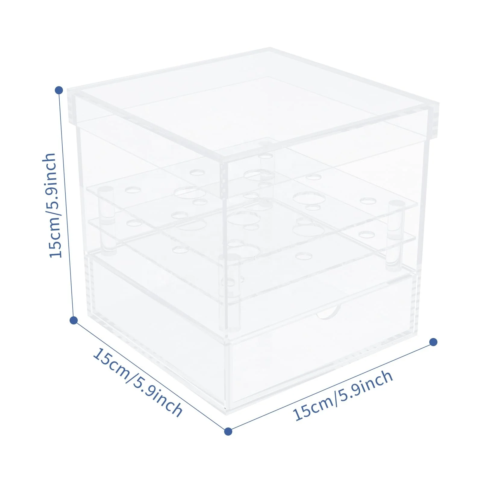 Modern Acrylic Flower Box Drawer Vase Environmentally Friendly Flower Stand, Valentine's Day Gift Box, Transparent Flower Box