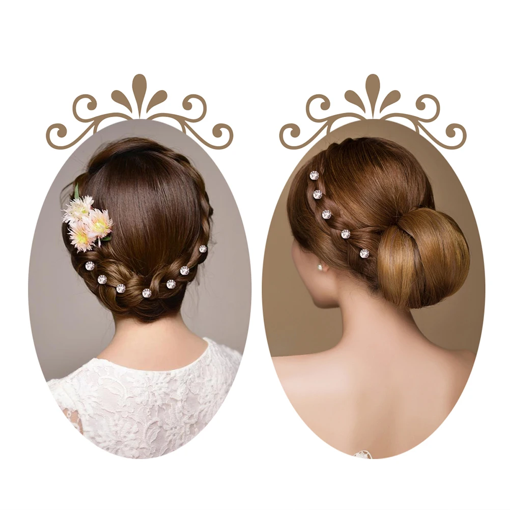 

20pcs Rhinestone Hair Clips U-Shaped Metal Hairpins For Girls Women Hair Accessories Daily Wear Headwear Jewelry Gift