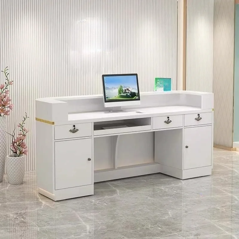 장식용 살롱 리셉션 데스크 사무실 리셉션 데스크 카운터 미용 헤어 살롱 심플 리셉션 데스크 상업용 가구