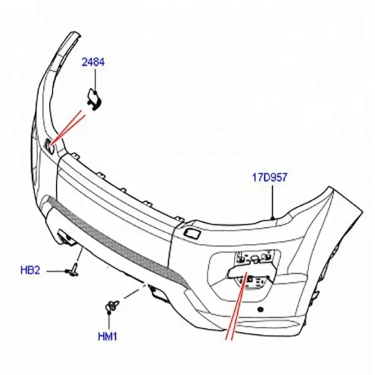 LR048543 Car Auto Front Bumper for Range Rover Evoque 2010-2016