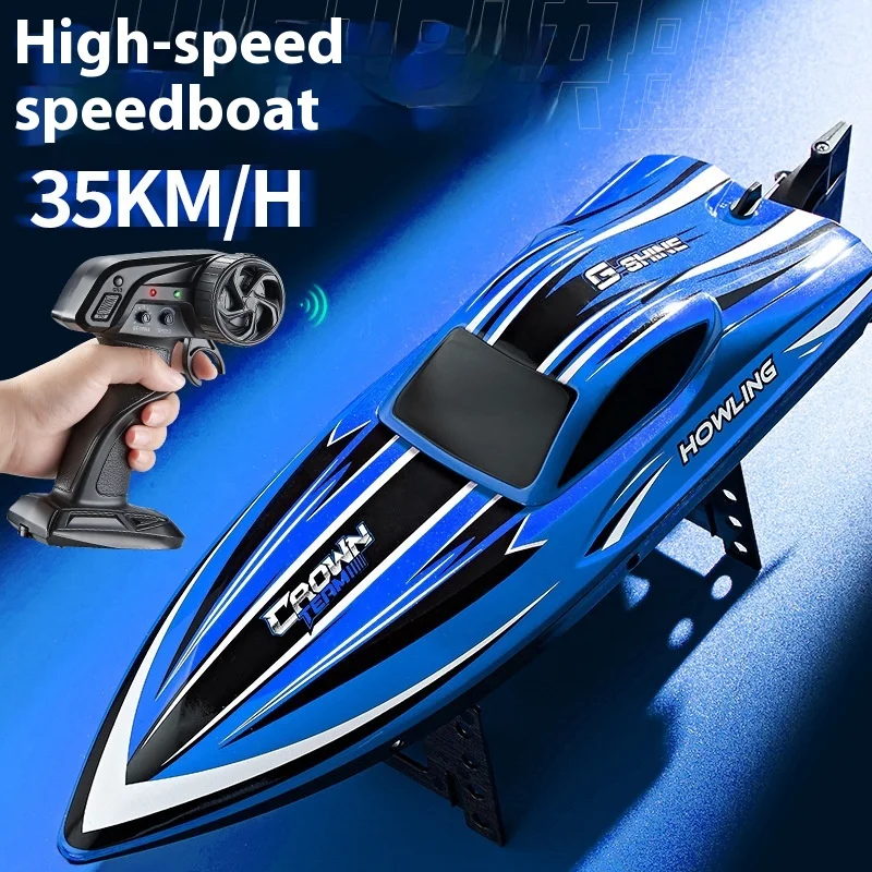 New Product HJ818 High Speed Remote Controlled Speedboat High Horsepower Water Sports Waterproof Electric Boat Simulation Model