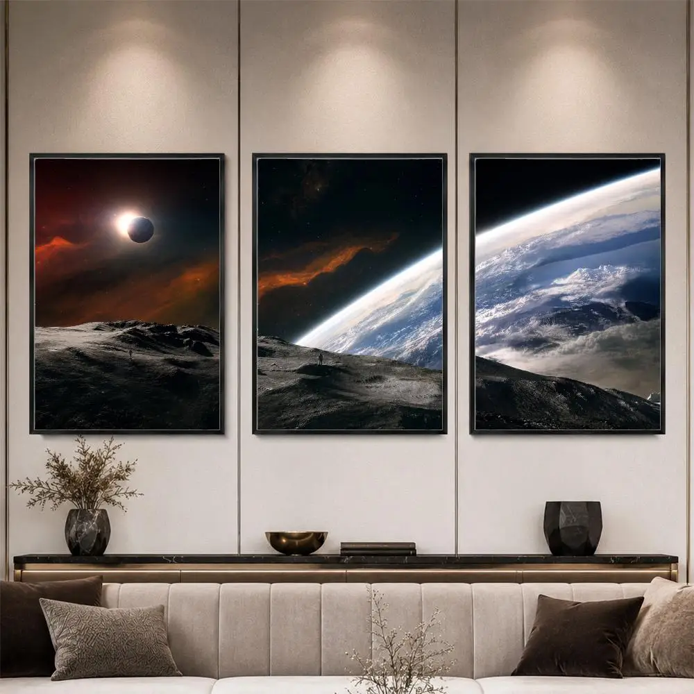 Cosmic Astronomy Planet Landscape Aesthetic Poster HD Waterproof Eco-Friendly For Kitchen Bathroom Wall Art Bedroom Home Decor