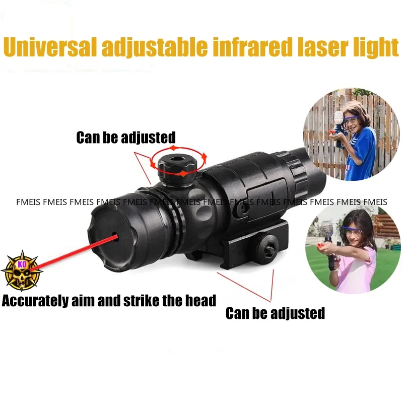 Pistola giocattolo con sfera di gel Luce laser a infrarossi regolabile adatta per pistola giocattolo, giocattolo a impatto con sfera antispruzzo, pistola giocattolo Orbes per giochi all'aperto