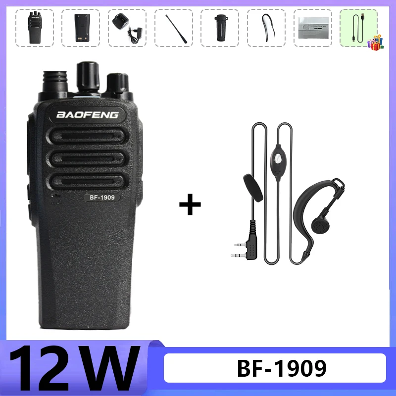 BaoFeng BF-1909 Walkie Talkie 12W High Power Professionele doordringende radio Ondersteunt Type C Opladen Lange afstand Krachtig Draagbaar - afbeelding 1