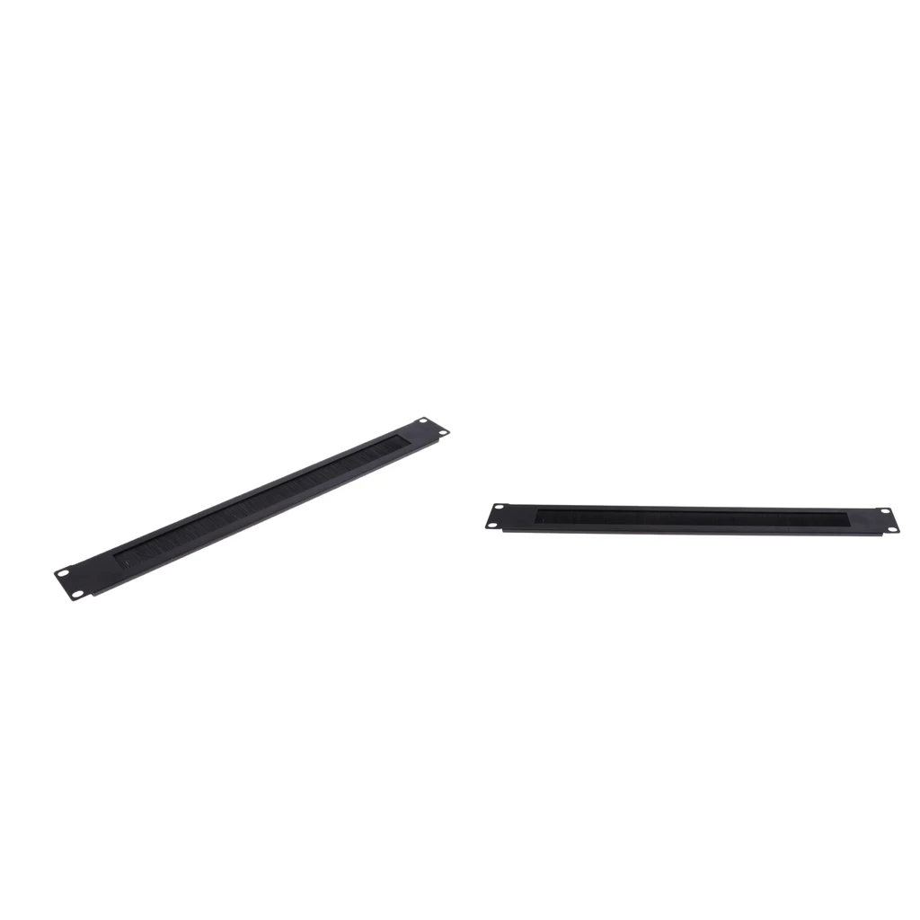 

2pcs Cable Management Brush Panel Aluminum Comb Organizer for 19 Inch Network Rack System