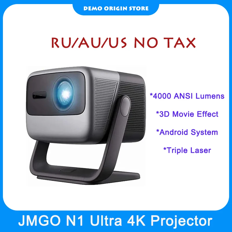 JMGO N1 Ultra Triple Laser 4K Projector 3D Android 11 System 4000Ansi Lumens Beamer Global Version Proyector For Home Theater