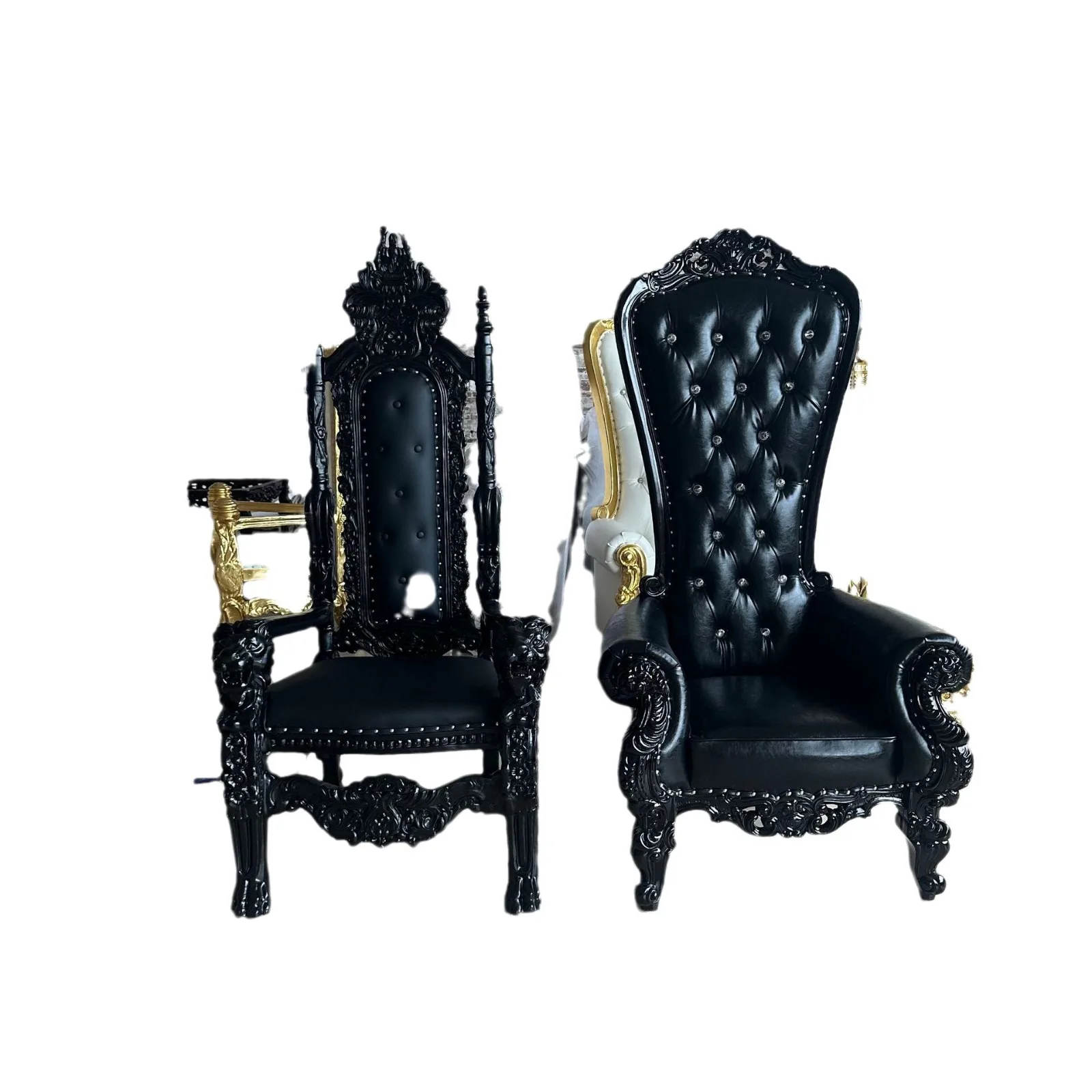 European high back chair solid wood decorative image chair villa living room hotel club