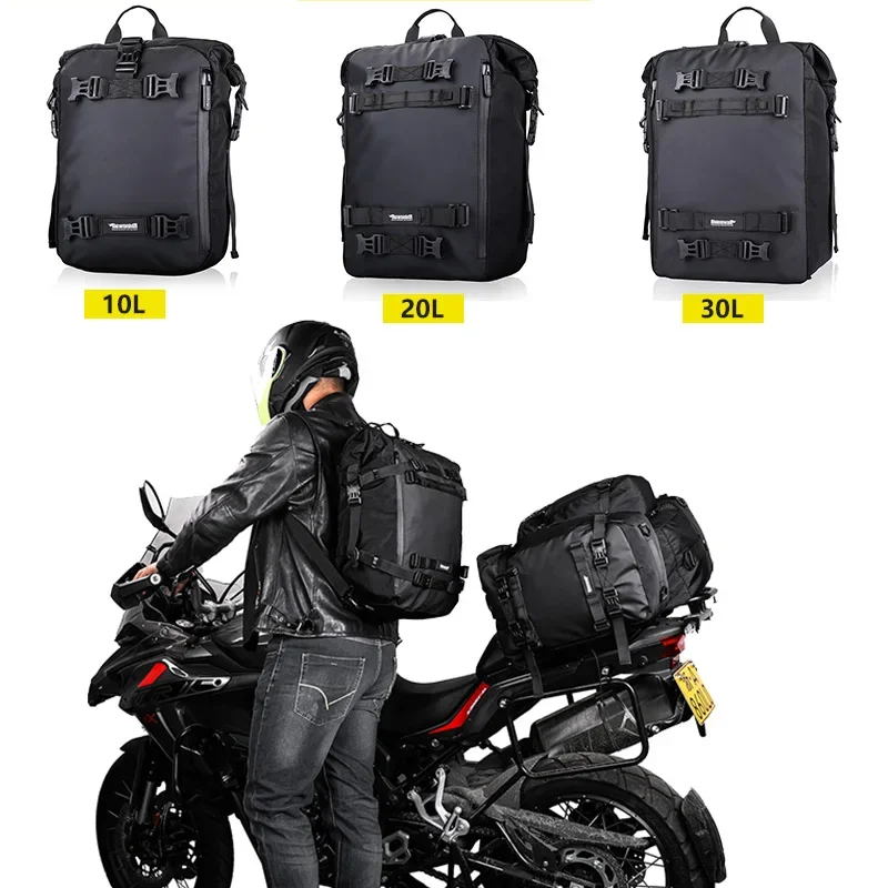 

Motorcycle Waterproof Tail Bag Travel Outdoor Dry Luggage Pack Bag 10L 20L 30L Motorbike Luggage Backpack Motorcycle Seat Bags