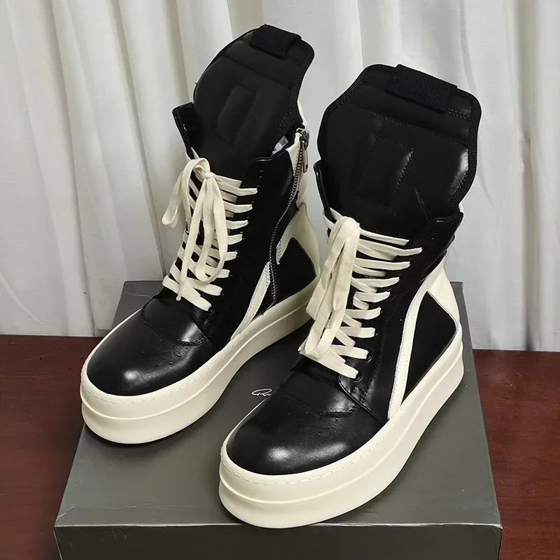 

Top Hight Quality Men Casual Shoes Real Leather Womens Tennis Shoes Brand Designer Fashion Design Goth Y2K style RO shoes