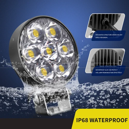 Imagen 2 del producto Super Mini 2,4 ''luz Led de trabajo todoterreno 7 led coche camión SUV focos auxiliares 4X4 MOTO luz antiniebla