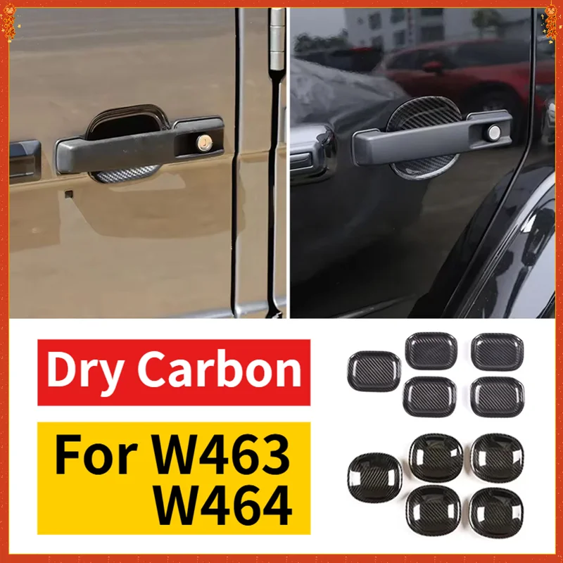 

Для Mercedes-Benz G Class W463 W464 12-22 G55 G63 G500 G550 Настоящее сухое углеродное волокно Внешняя дверная ручка Чаша Крышка Накладка Кузовные комплекты