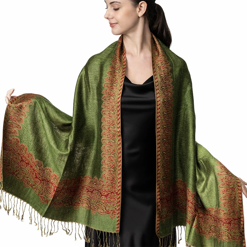 Châle en cachemire rond pour femme, couverture à pampilles, design optique, pashmina, écharpe chaude, foulard de la présidence, étoles poncho,