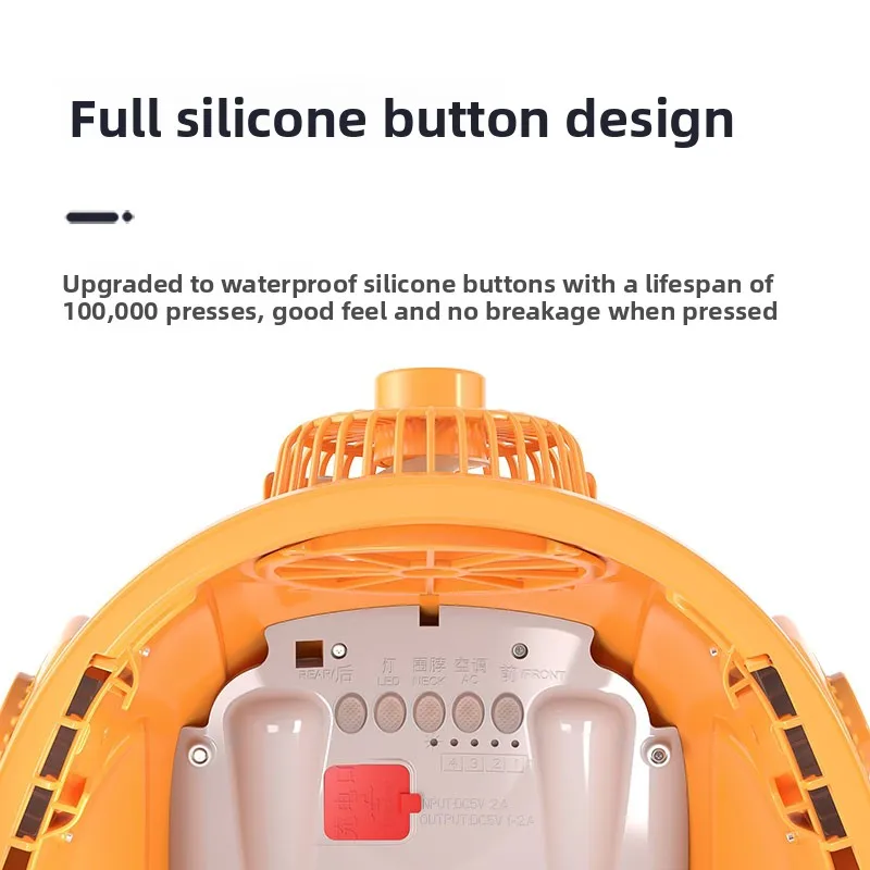 Solar hard hat with fan Built-in air conditioner Refrigeration Dual charging Summer sun protection Cooling Bluetooth helmet