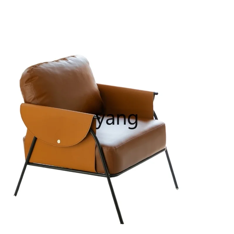 

Yjq Light Luxury Minimalist Single Sofa Leisure Chair Balcony Living Room and Hotel Bedroom Retro Chair
