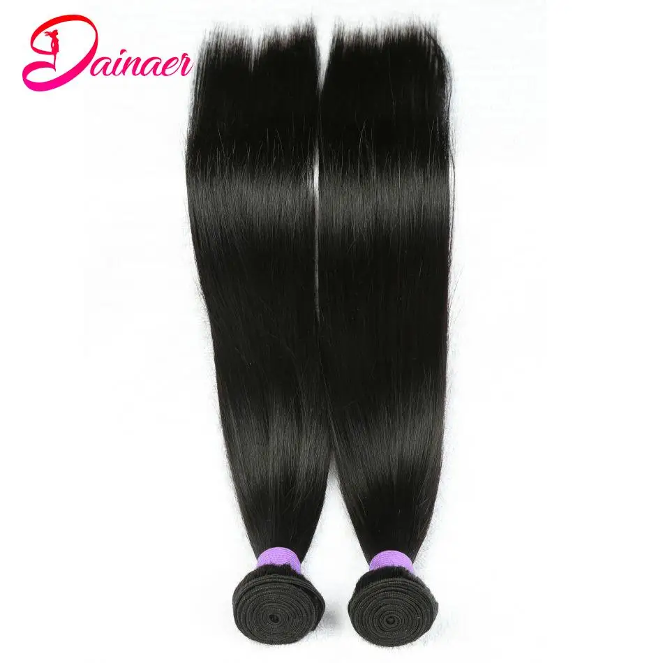 Indian 100% Menselijk Haar Steil Bundels Remy Hair Weven Natuurlijke Hair Extensions Bot Steil Menselijk Haar Bundels