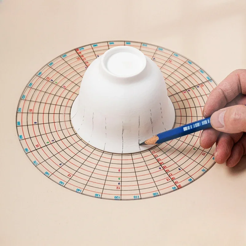 New Circular Divider Billet Dividing Ruler Drawing Measurement Trimming Tool for Pottery Wheel Handcrafts Clay Crafts Sculpting