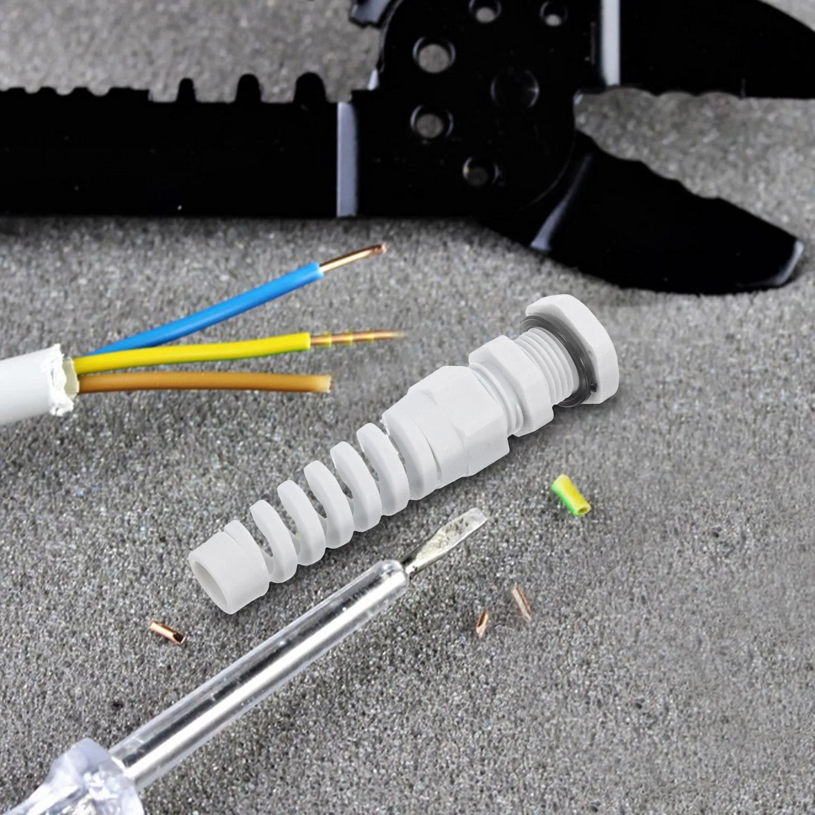 

10Pcs Cable Strain Relief Joints Waterproof Nylon Gland Connectors 4-8mm Wire Thread Industrial Automotive Marine Outdoor Use