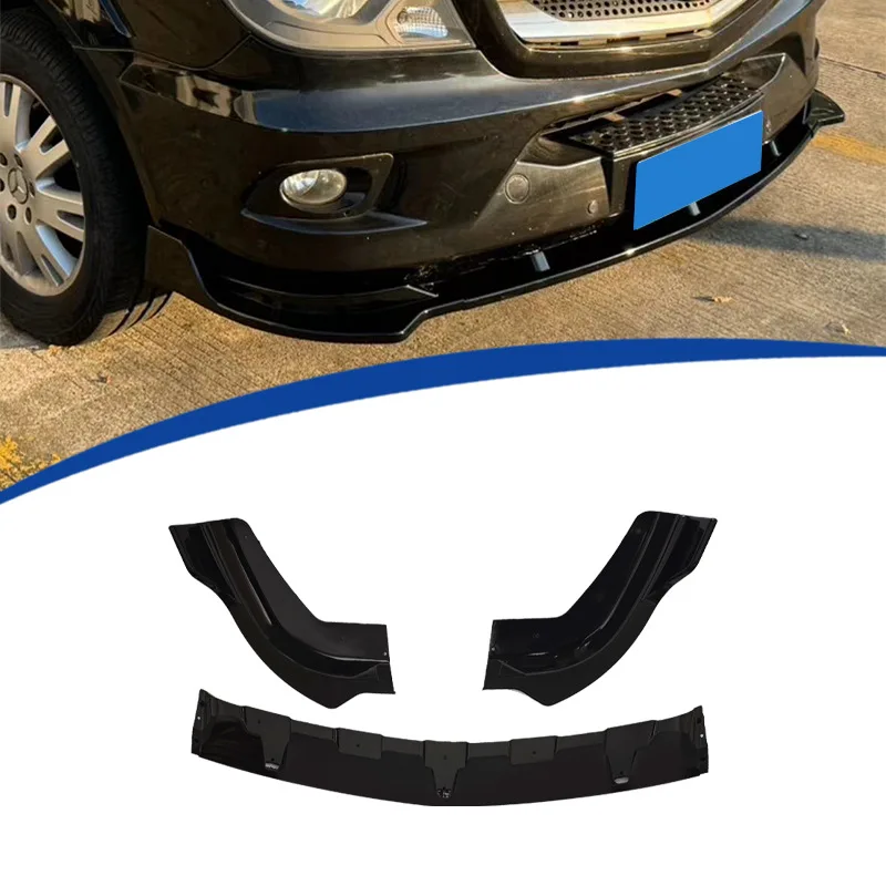 

Protector 3Pcs Car Styling Protetor For 2014 2015 2016 For Mercedes Sprinter W906 2500 3500 W906 Front Bumper Splitter Lip Black