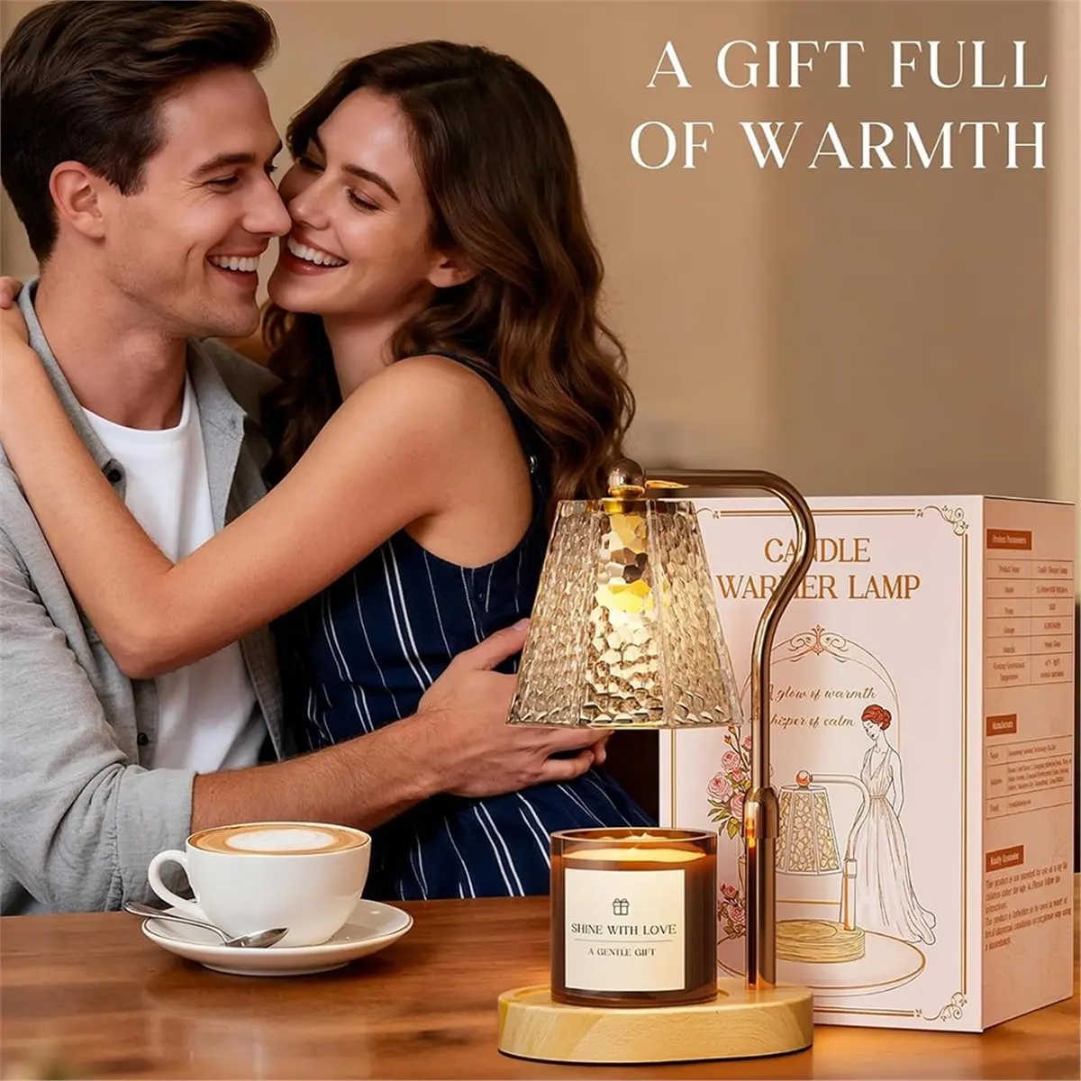 DT81 Candle Warmer Lamp with Timer Dimmable, Height Adjustable Wax Melt Warmer for Home Decor,for Scented Wax Jar Candles(US)