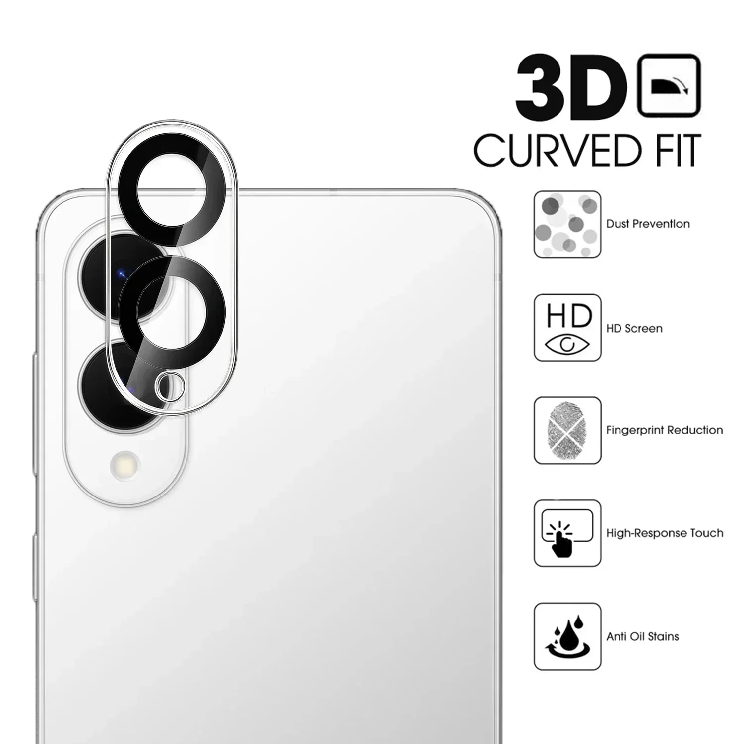 1-4Pack Camera Lens Protector For Samsung Galaxy S25 Edge S25edge 9H Hardness HD Clear Tempered Glass Lens Film Cover Protective Cover