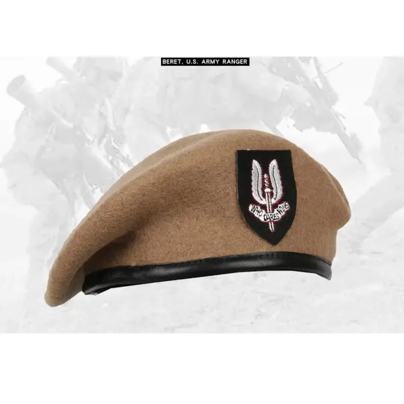 Everbright Store Mixed Sand Beret, Wool Military Fan Combat Hat, Soldier Hat, Security Hat, Bud Hat