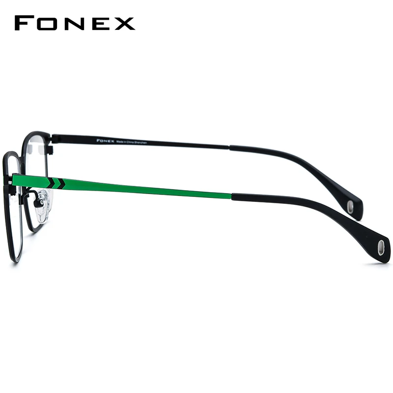 FONEX Multicolor Titanium Glasses Frame Men New Fashion Brand Design Square Eyeglasses Women Japanese Ultralight Eyewear 85856