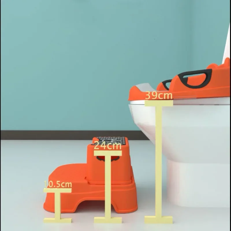 2단계 어린이 단계 의자 화장실 변기 훈련 의자 욕실 주방용 다용도 유아용 의자 - 미끄럼 방지 편안함과 안전성
