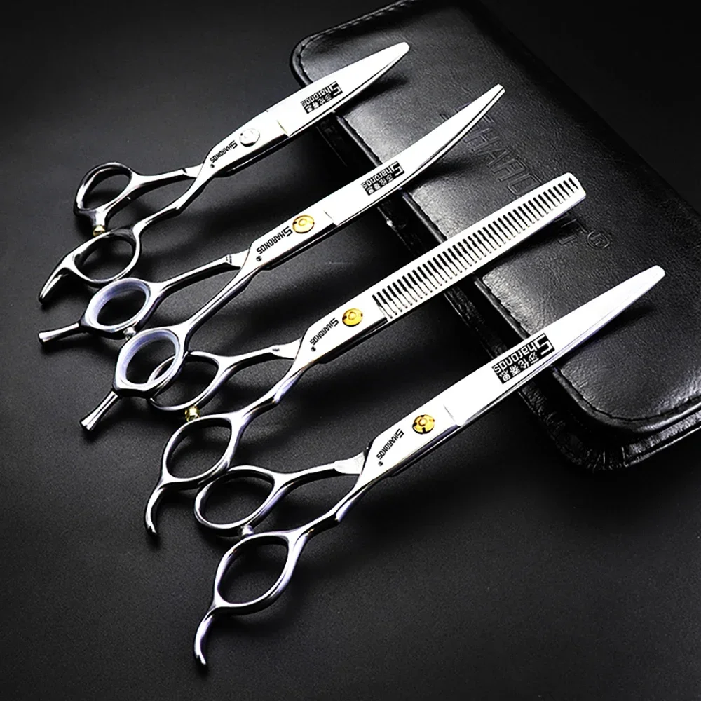 6.5/7/7.5/8-inch genuine hair clippers, hairstylist's exclusive hair salon, professional flat tooth clipper set