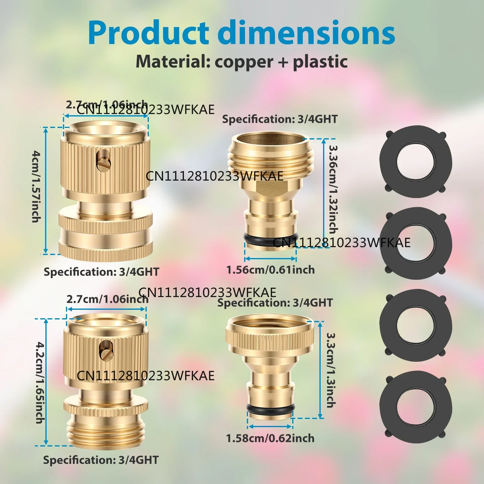 Quick Connect Hose Fittings 3/4