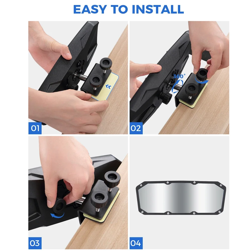 Universal Boat Rear View Mirror Marine Accessories for Jet Ski for Yacht Personal Watercraft PWC Adjustable Rearview Mirror - view 6