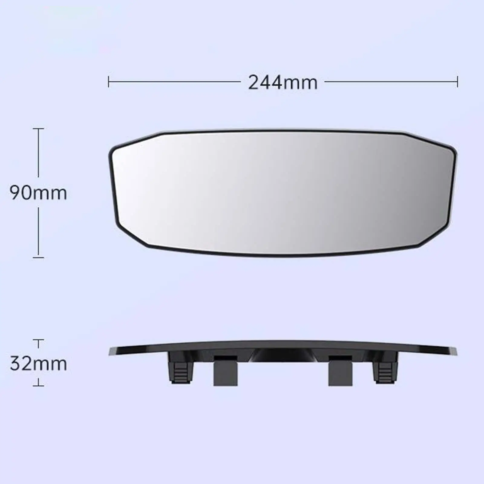 

Rear View Mirror Universal Wide Angle Panoramic Clip on Mirror Accessory for Car SUV Accessories