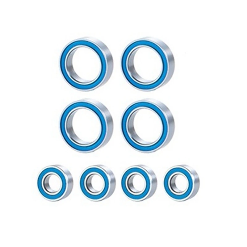 8PCS Rubber Sealed Ball Bearing Kit for 1/16 E- Summit RC Car Upgrades Parts Accessories [sgqu-Toy]
