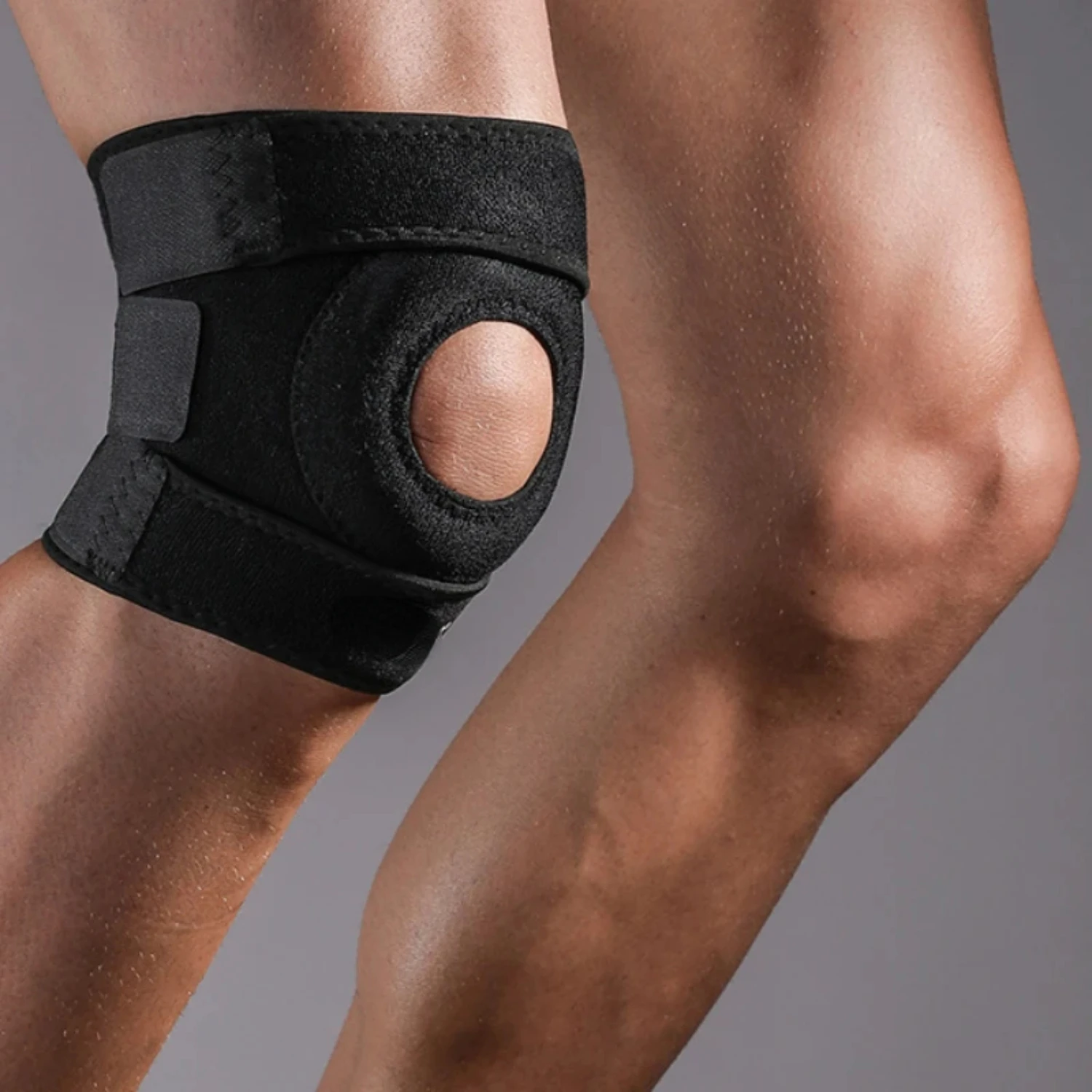 Genouillères de compression réglables, attelle de soutien du genou, sport, entraînement, stabilisateur d'équipement de protection, élastique, respirant, nouveau, 1 pièce